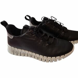 ECCO Gruuv Sneaker Shoes Women's sz 9 EU sz 40 Black Leather NEW